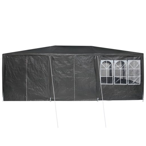 Buli sátor 10 oldalfallal antracit 6x4 m PE