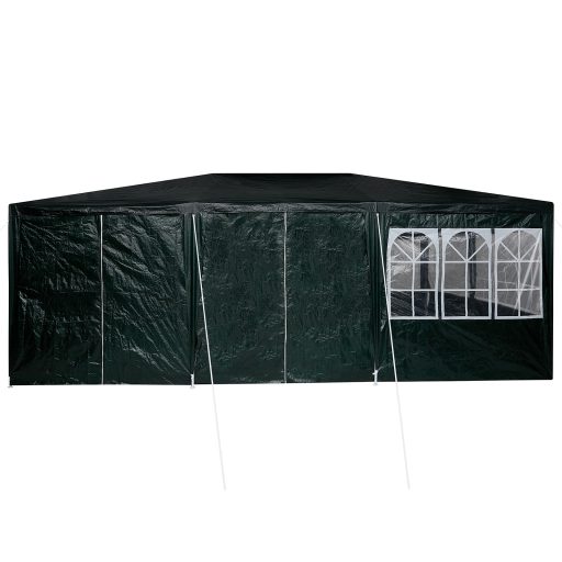 Parti sátor 10 oldalfallal Zöld 6x4 m PE