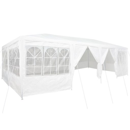 Partysátor 12 Oldalfallal Fehér 8x4 m PE