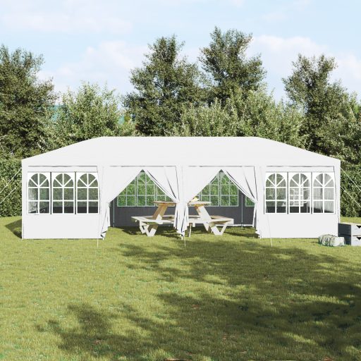 Partysátor 12 Oldalfallal Fehér 8x4 m PE
