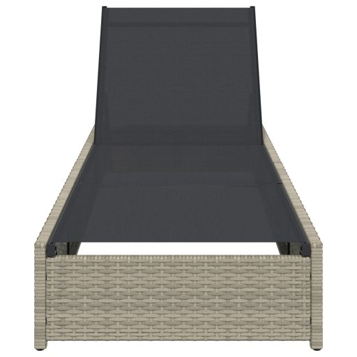 Napozóágy Bézs 60x200x27 cm Polyrattan