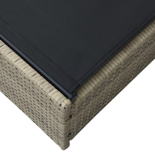 Napozóágy Bézs 60x200x27 cm Polyrattan