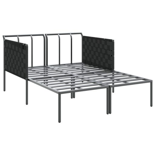 Napozóágy párnákkal 2 fő részére Anthracite 115x153x69,5 cm Acél