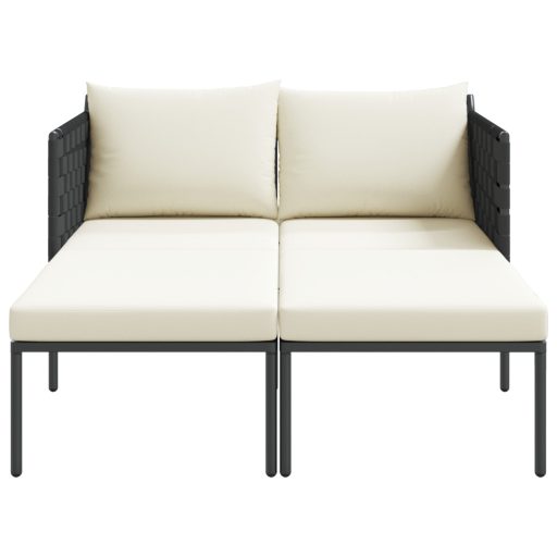 Napozóágy párnákkal 2 fő részére Anthracite 115x153x69,5 cm Acél