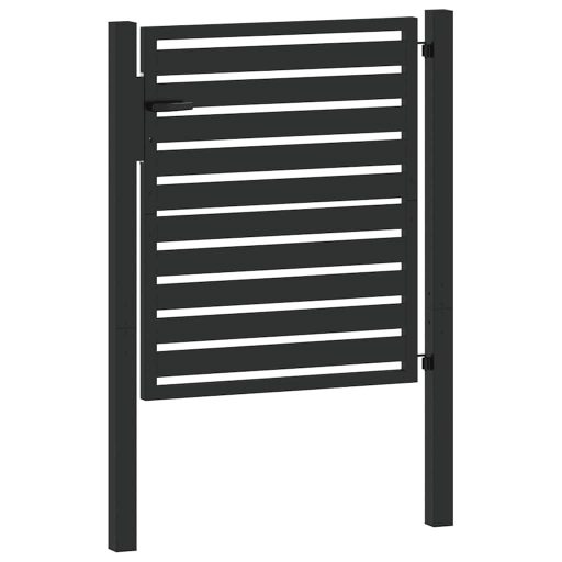 Fekete alumínium kerti kapu zárható 100x100 cm