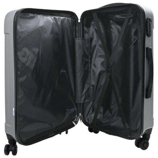 Bőrönd szett 3 db Kemény héjú Ezüst 20'' 24'' 28'' ABS