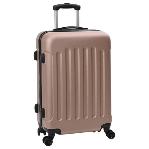 Bőrönd szett 3 db Kemény héjú Rózsaszín arany 20” 24” 28” ABS