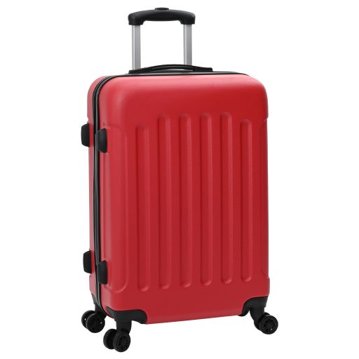 Bőrönd Szett 3 db Kemény Héjú Piros 20” 24” 28” ABS