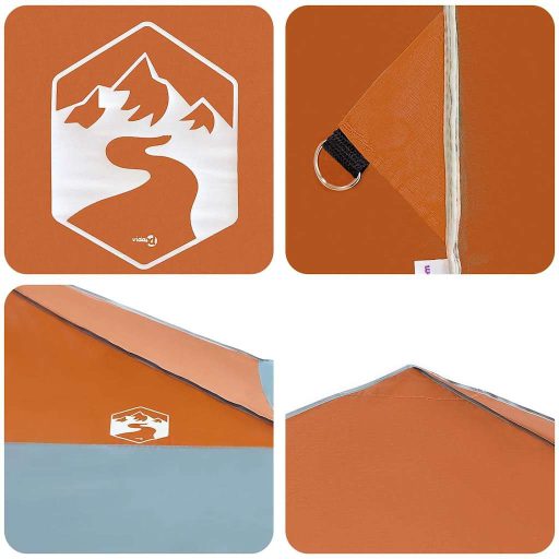 Tetősátor Narancssárga 400 x 400 x 227 / 236 / 245 cm Oxford szövet