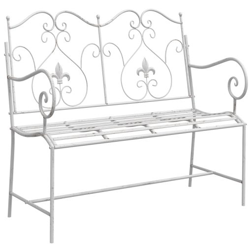 Pad Fehér Fém 104 x 54 x 93 cm Tartós Kültéri Pad