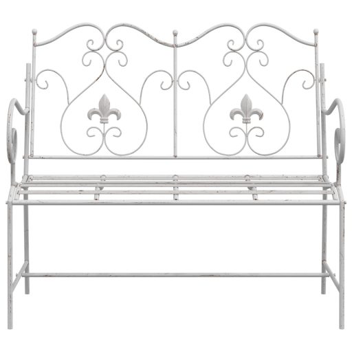 Pad Fehér Fém 104 x 54 x 93 cm Tartós Kültéri Pad