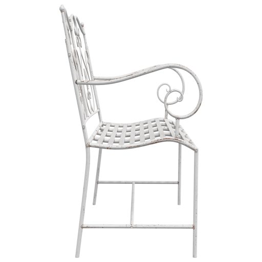 Pad Fehér Fém 104 x 54 x 93 cm Tartós Kültéri Pad