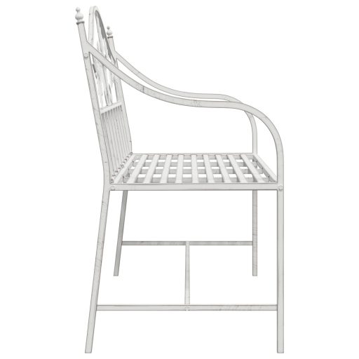 Pad Fehér Fém 104 x 52.5 x 89 cm Hosszan Tartó Kültéri Pad