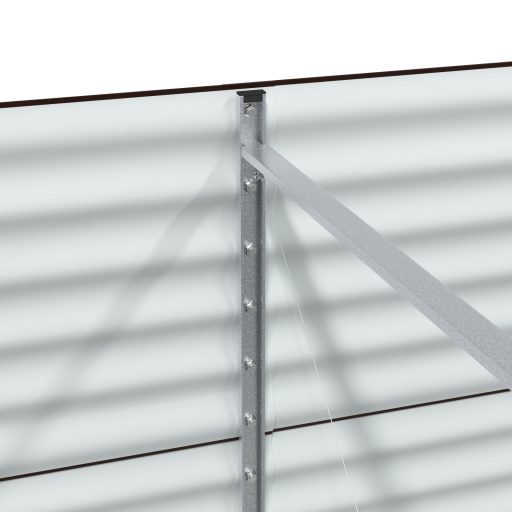 Kerti Magaságy Barna 320x80x81 cm Galvanizált Acél