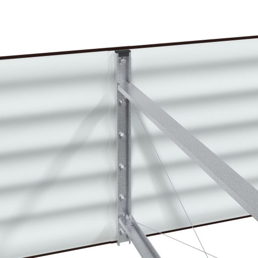 Kerti Magaságy Barna 400x80x44 cm Galvanizált Acél