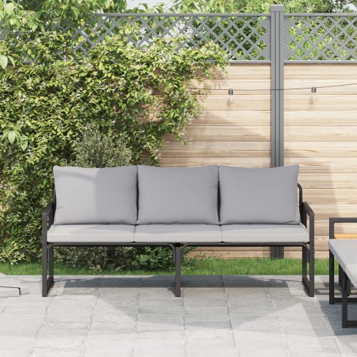 Kerti pad Fekete 61 x 72.5 x 71 cm Acél