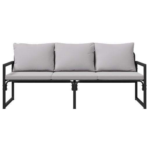 Kerti pad Fekete 61 x 72.5 x 71 cm Acél