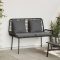 Kerti pad Fekete, Antracit 109 x 63 x 83 cm Poli rattan, acél