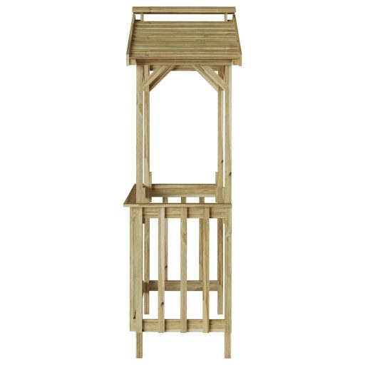 Grillsátor Barna 133.5 x 63 x 200 cm Impregnál szőke fenyő