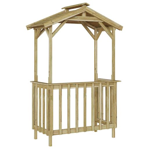 Grillsátor Barna 133.5 x 63 x 200 cm Impregnál szőke fenyő