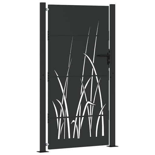 Kerti kapu Fekete 105 x 200 cm Porszórt Acél