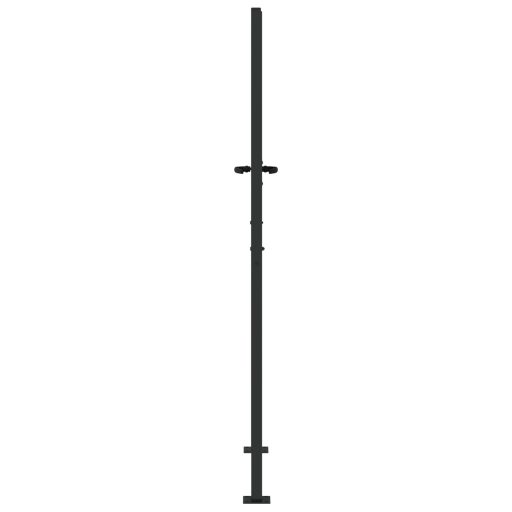 Kerti kapu zárral Fekete 100 x 200 cm Porszórt Acél