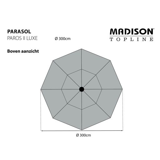 Madison Paros II Luxe téglavörös napernyő 300 cm