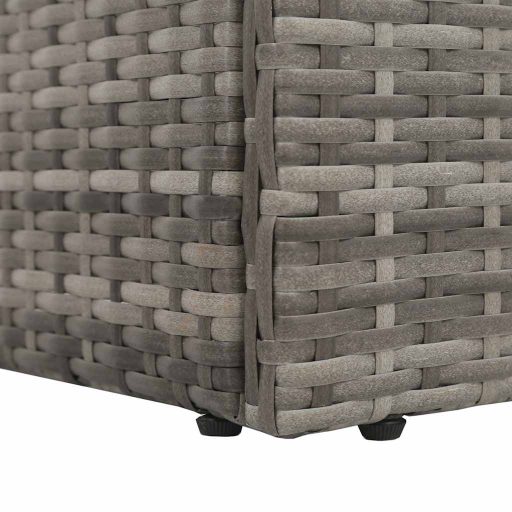 Szürke polyrattan kerti ágy 195 x 60 cm