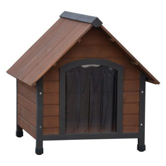   @Pet Rustique barna kutyaház műanyag csapólapokkal 76 x 76 x 72 cm