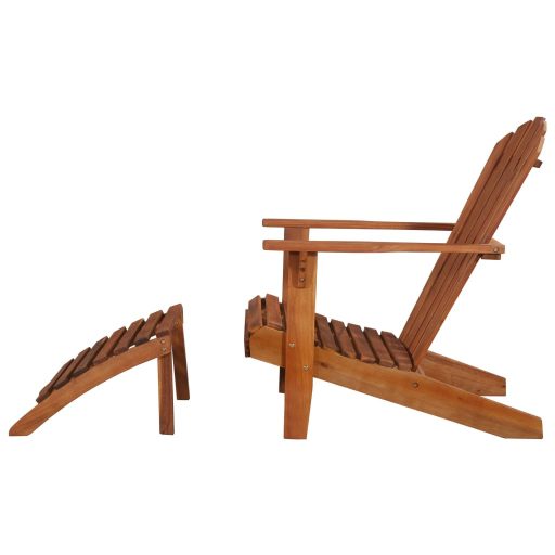 Tömör akácfa kerti Adirondack szék lábtartóval