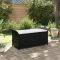 Barna polyrattan tárolópad párnával 138 cm