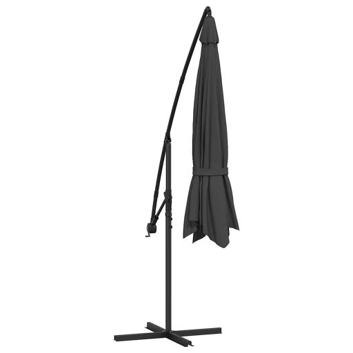 Antracitszürke konzolos kerti napernyő alumínium rúddal 350 cm