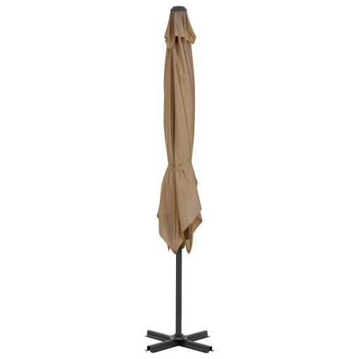 Tópszínű konzolos kerti napernyő alumíniumrúddal 250 x 250 cm