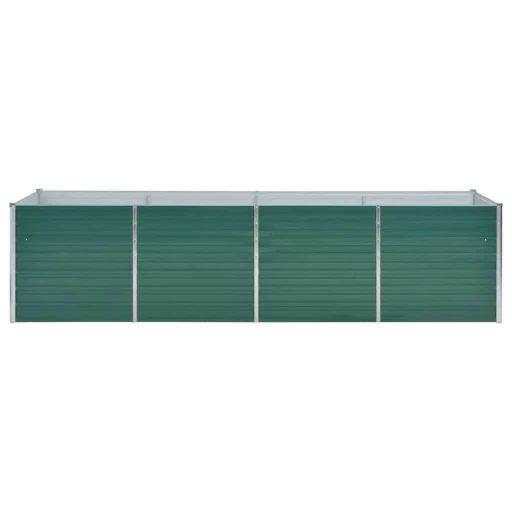 Zöld horganyzott acél kerti magaságyás 320 x 80 x 77 cm