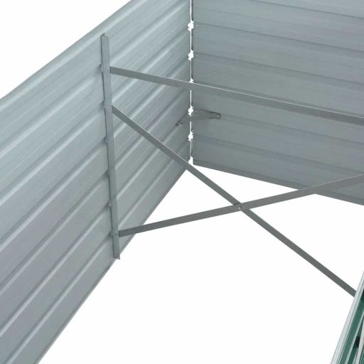 Zöld horganyzott acél kerti magaságyás 320 x 80 x 77 cm