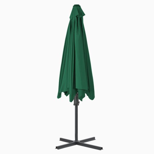 Zöld kültéri napernyő acélrúddal 300 cm