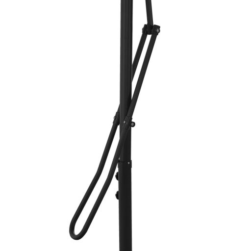 Antracitszürke kültéri napernyő acélrúddal, 300 cm átmérőjű