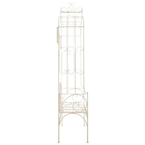 Fehér antik vas kerti pad 122 cm