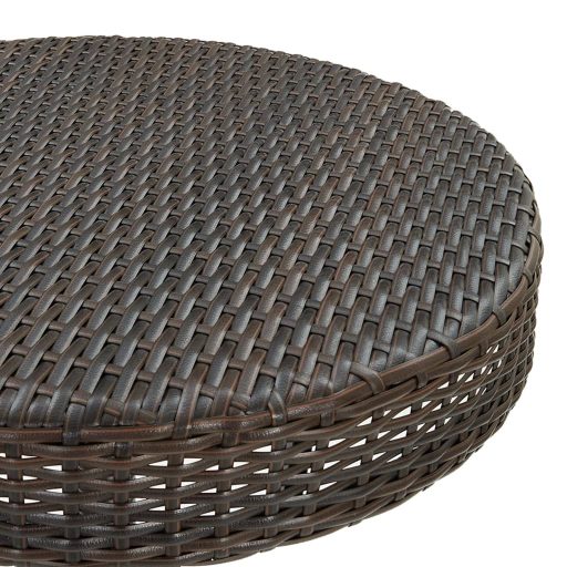 Barna polyrattan kerti asztal 60,5 x 106 cm