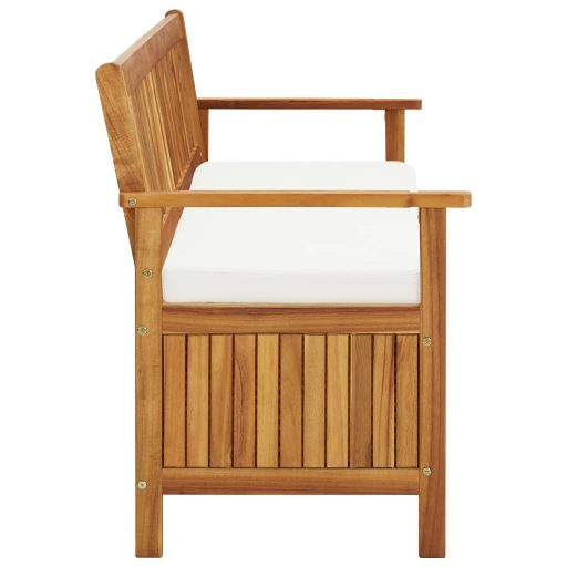 Tömör akácfa tárolópad párnával 170 cm