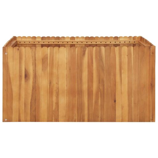 Tömör akácfa kerti magaságyás 100 x 100 x 50 cm