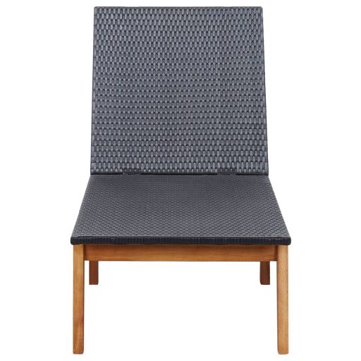 Polyrattan és tömör akácfa napozóágy