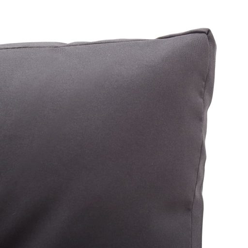Kétszemélyes szürke polyrattan kerti kanapé párnákkal 124 cm