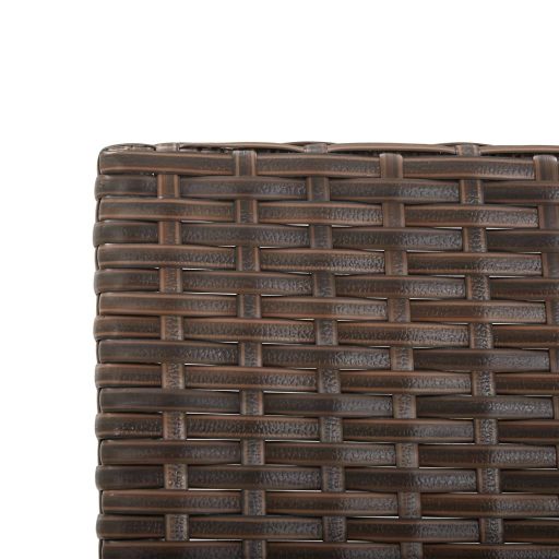 Barna polyrattan kerti pad párnákkal 176 cm