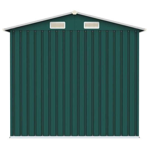 Zöld horganyzott acél kerti fészer 205 x 129 x 183 cm