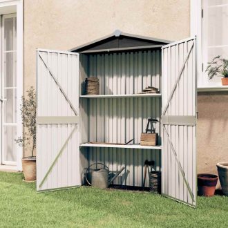   Antracitszürke horganyzott acél kerti fészer 116x45x175 cm