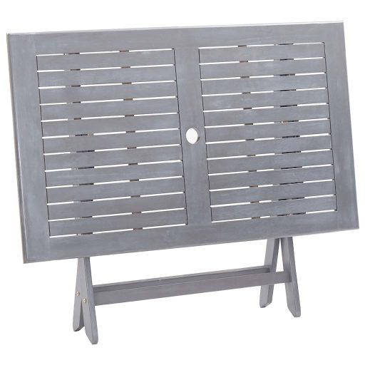 Tömör akácfa összecsukható kerti asztal 120 x 70 x 75 cm