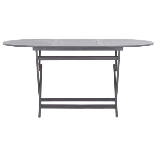 Tömör akácfa összecsukható kerti asztal 160 x 85 x 75 cm