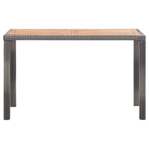 Antracitszürke és barna akácfa kerti asztal 123 x 60 x 74 cm