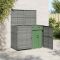 Antracit polyrattan dupla tároló gurulós kukához 148x77x111 cm